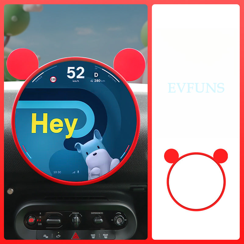 2025 MINI J01/J05 Navigation Screen Protector & Silicone Dashboard Cover Red Evfuns