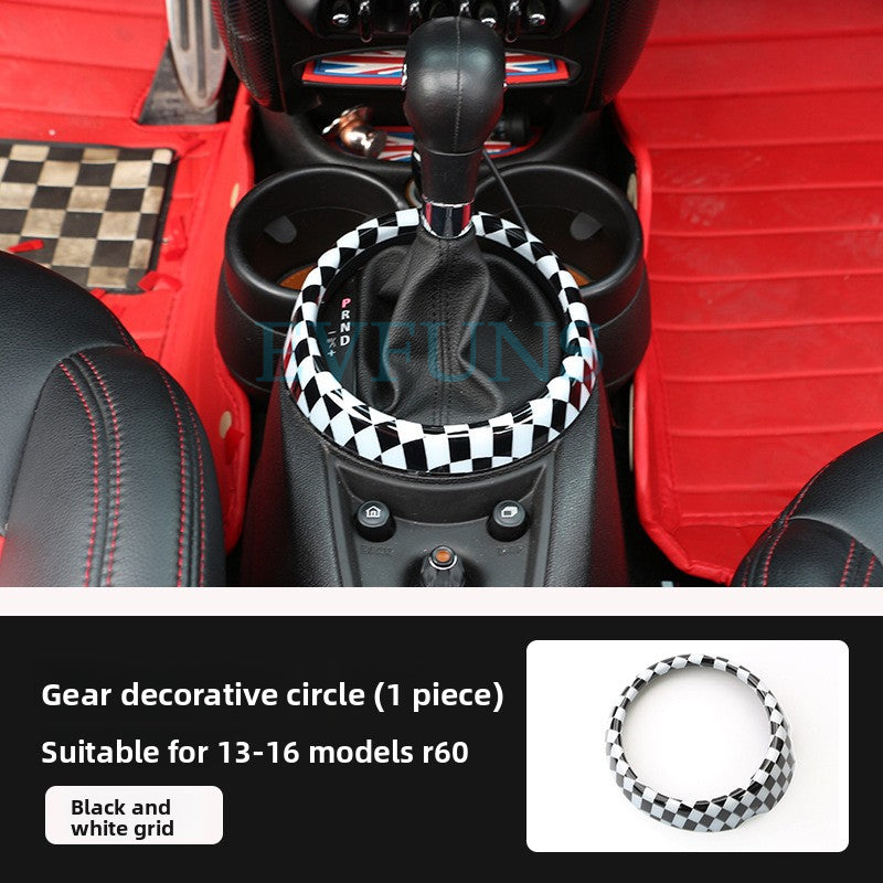 MINI Cooper Countryman R60 Dashboard Trim Cover – Interior Decoration Shell Stall Decoration Circle (Black and White