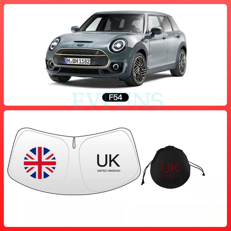 MINI Cooper / Aceman Windshield Sunshade Umbrella – Custom Fit Heat & UV Protection F54 [Redmi]--comes with storage bag