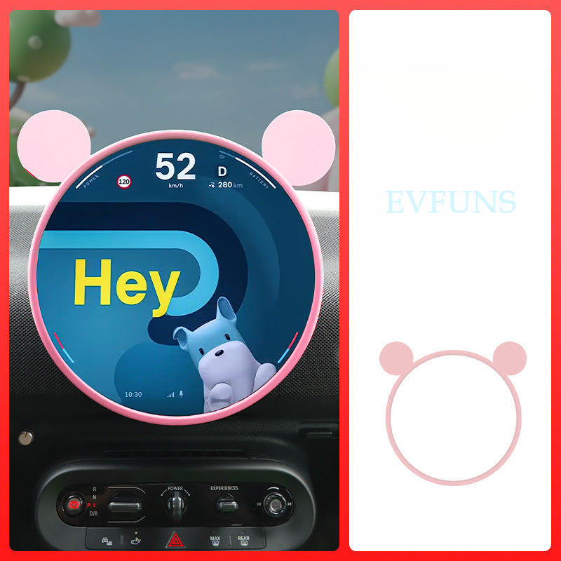 2025 MINI J01/J05 Navigation Screen Protector & Silicone Dashboard Cover Pink Evfuns
