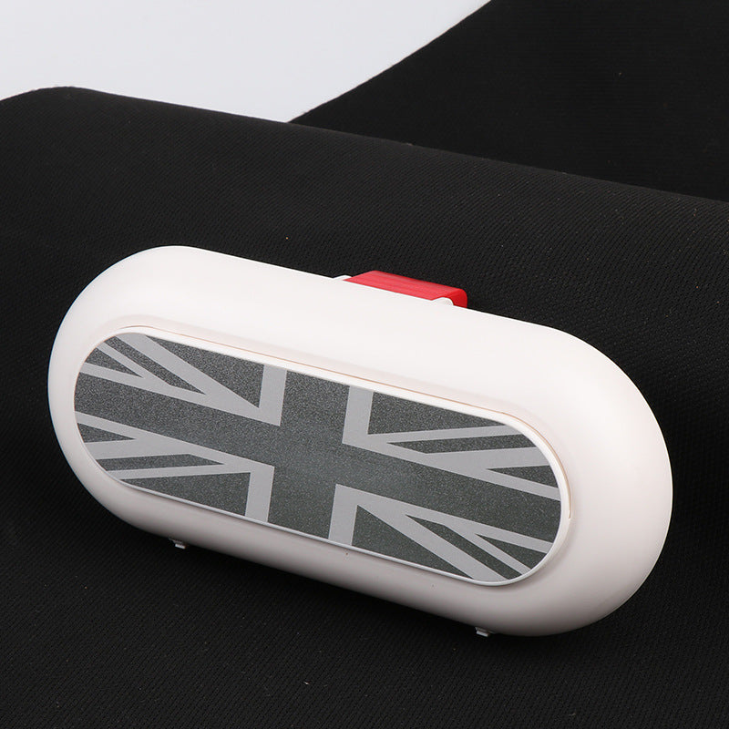 MINI Car Sunglasses Box Union Flag Style Glasses Case [White] Evfuns