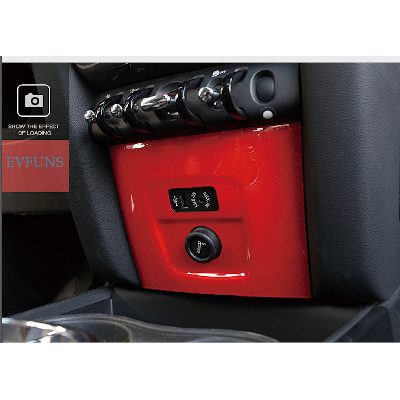 MINI Countryman F60 Cigarette Lighter USB Panel Trim Red Evfuns