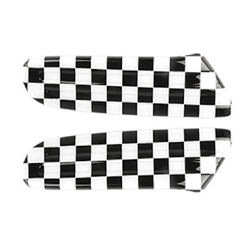 MINI Cooper F54–F57 Side Marker Light Trim – Decorative Fender Indicator Cover F54 Special [Black and White Checkered