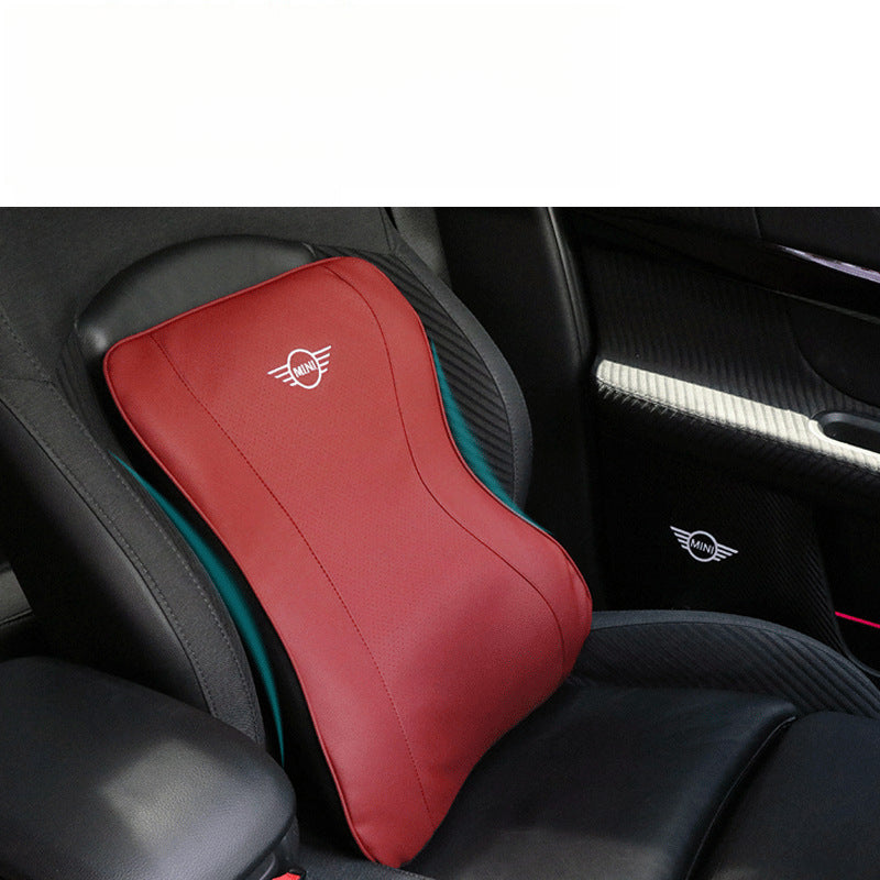 MINI Cooper Memory Foam Neck Pillow & Lumbar Support Cushion Evfuns