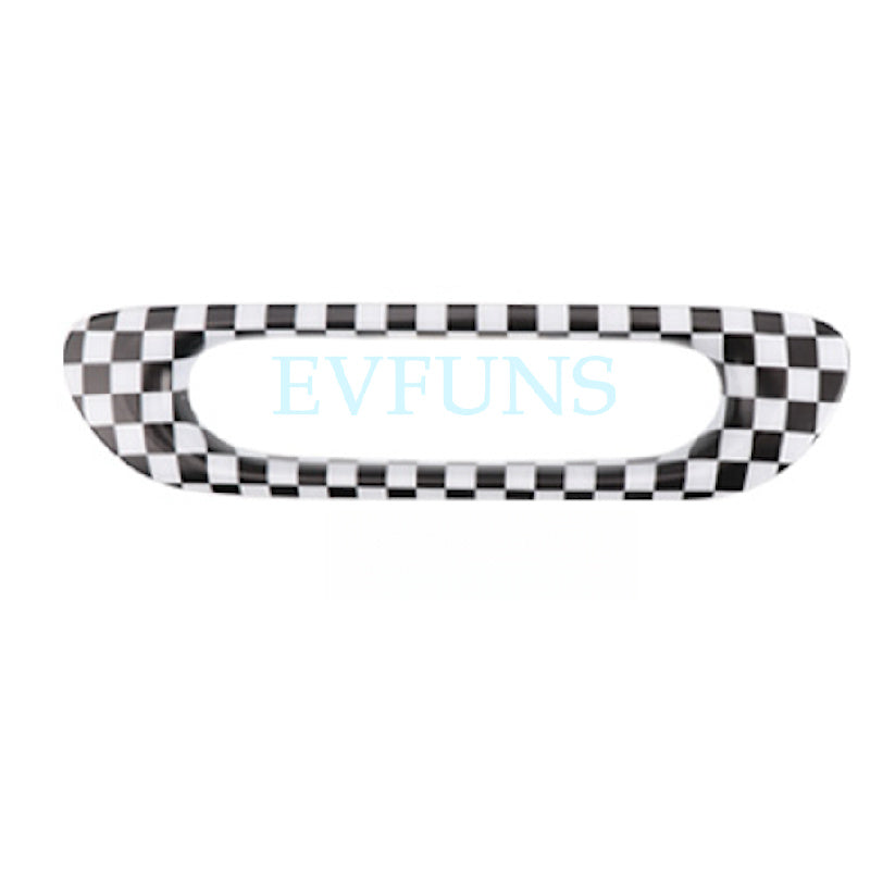 MINI Cooper F55/F56 Taillight Trim Cover – Scratch Guard Styling Ring Black and white plaid Evfuns