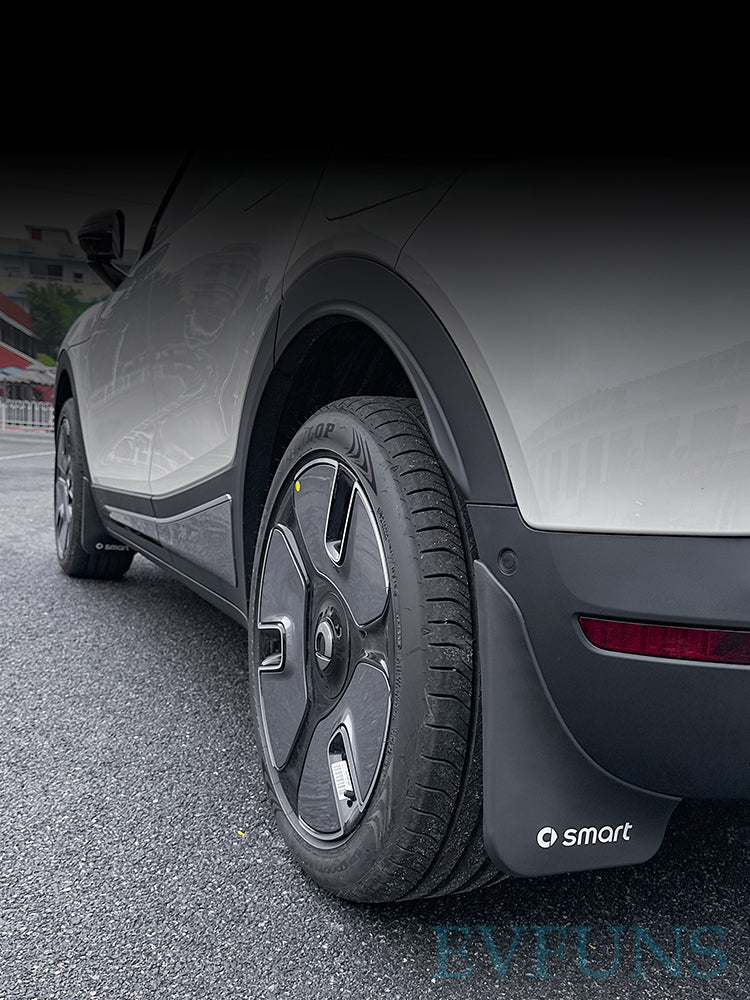 SMART # 1 / # 3 Mud Flaps – Front & Rear Fender Splash Guards Custom Fit Evfuns