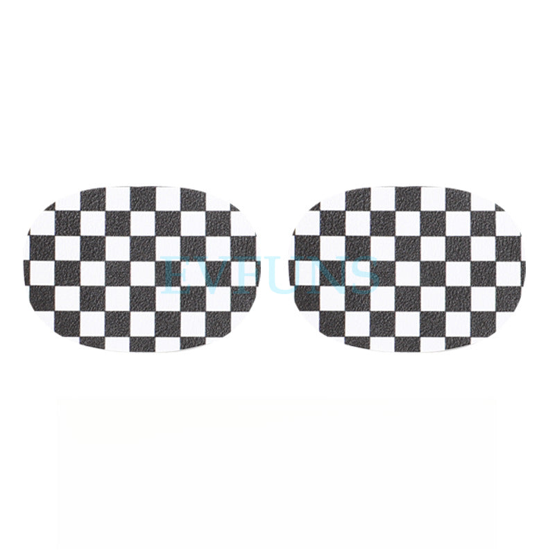 MINI R56 F56 Seat Back Handle Trim – Interior Decoration Black and white grid (F56/F57) pair set Evfuns