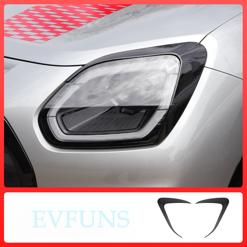 MINI JCW U25 Headlight Eyebrow Trim – Blackout Styling Kit for Fuel Models Piano Black Evfuns
