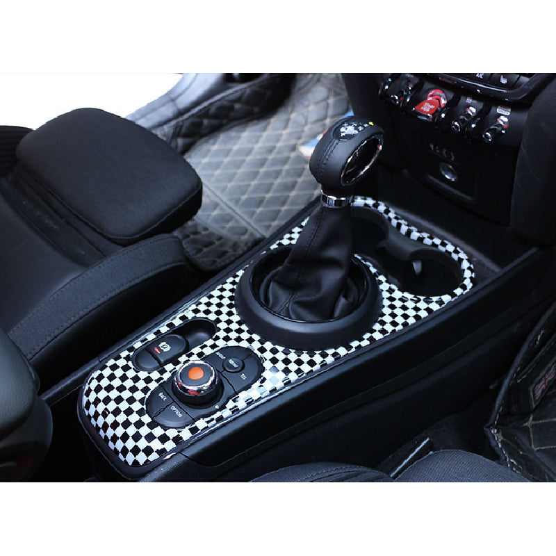 MINI COUNTRYMAN F60 Dashboard Trim Cover – Interior Panel Protector Black and white plaid Evfuns