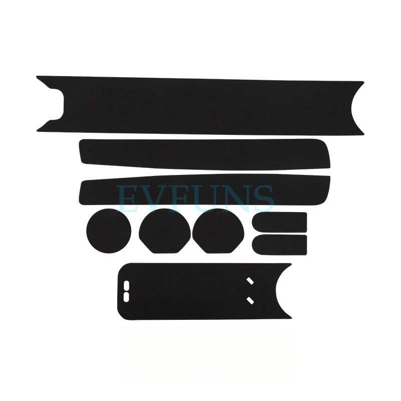 MINI J01 Leather Center Console & Door Slot Mats [Suede] Suitable for J01 Evfuns