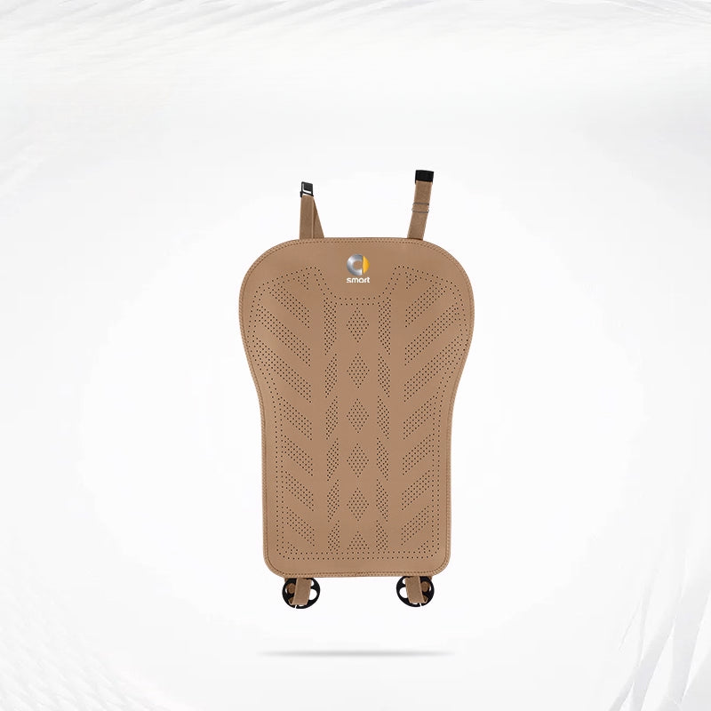 Smart # 1 # 3 # 5 Napa Leather Seat Cushion | All-Season Car Seat Cover smart-Backrest [Chestnut Brown-1 Piece Set]