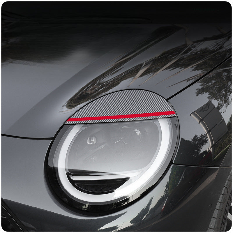MINI J01 Electric Headlight Eyelid Trim – Black Dual-Layer Cover Evfuns