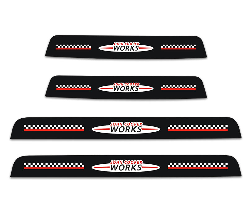 MINI Cooper Door Sill Scuff Plate Stickers | F54 F55 F56 F60 Threshold Trim JCW model (F60) four-piece set Evfuns