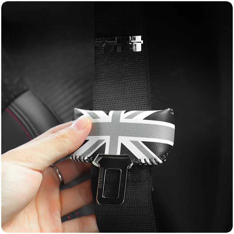 Seat Belt Buckle Protector for MINI Electric J01/J05 – PU Leather Cover Evfuns