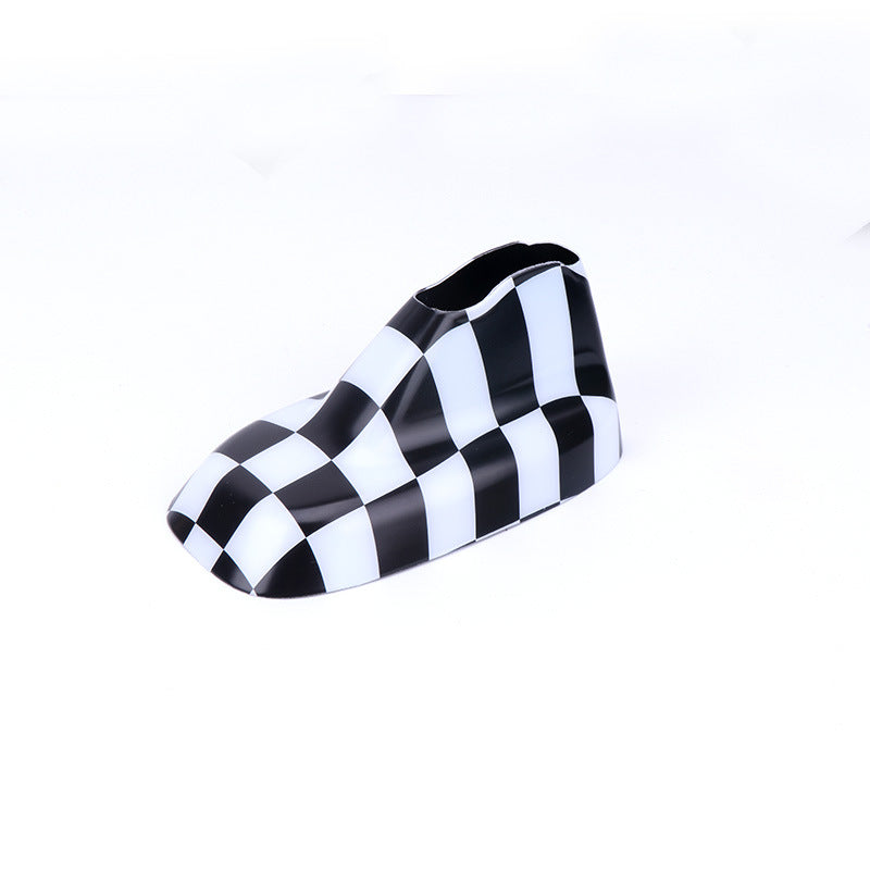 MINI Cooper F54/F60 Roof Antenna Cover Black and White Checkered Style Evfuns