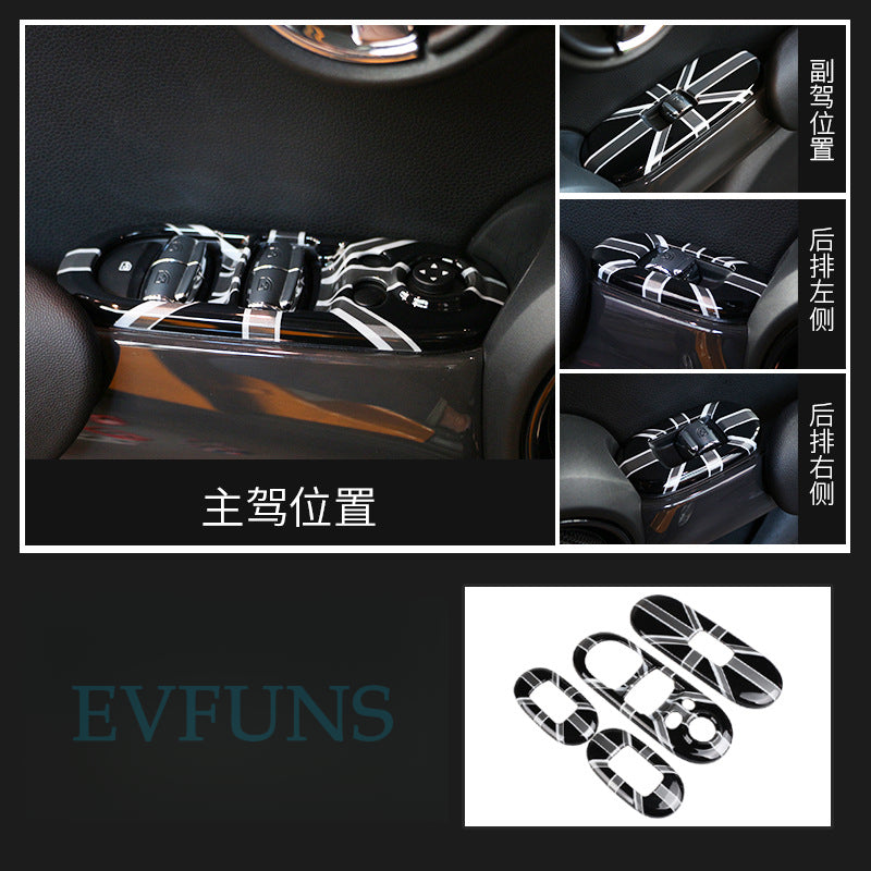 MINI F55 Window Switch Trim Cover Gray Rice Evfuns