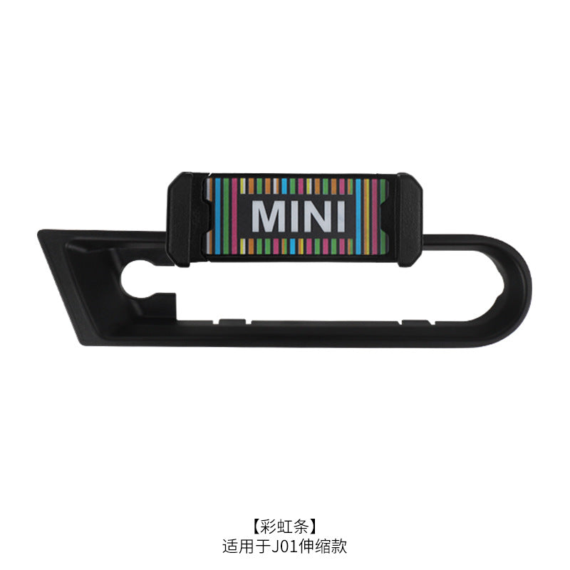MINI Cooper Air Vent Phone Mount – Clip-On Car Holder for Navigation & Hands-Free Use [Rainbow Bar] Telescopic J01