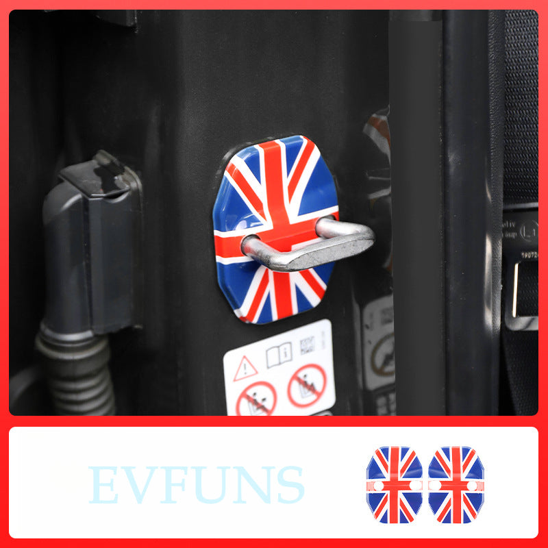 MINI F65/F66/F67 Door Lock Cover Protector Red and Blue Union Flag Evfuns