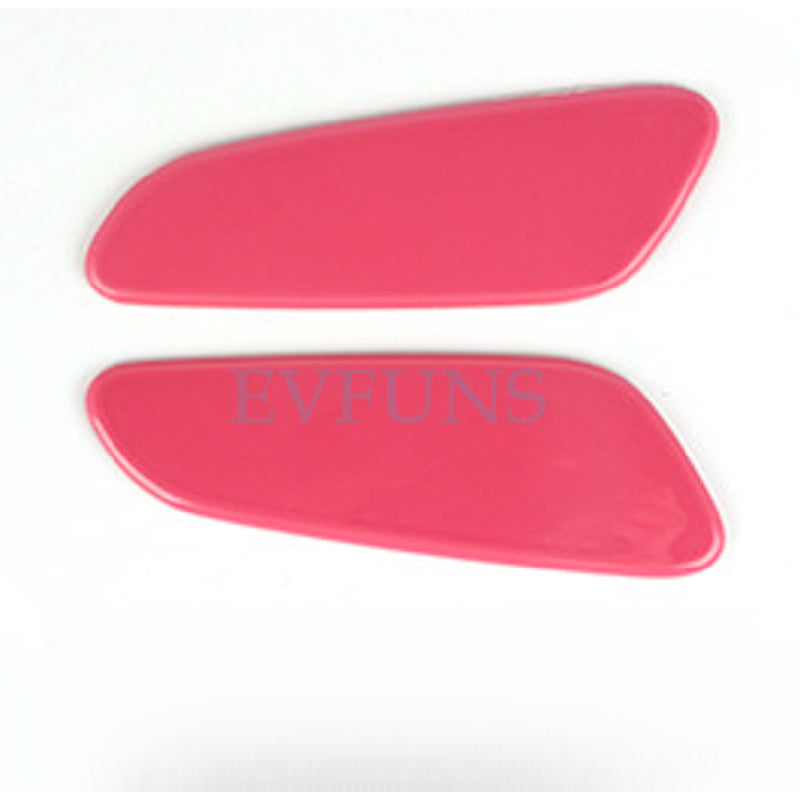 MINI COUNTRYMAN F60 Armrest Side Trim Cover – Interior Decoration Stickers (2PCS) Armrest Box (Red Pink Style, 2