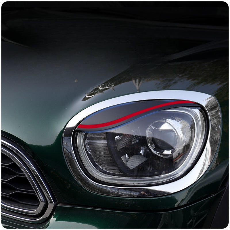 MINI F60 Headlight Eyelid Decoration Kit – Blacked-Out Double Eyelid Style Evfuns