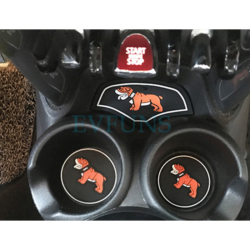 MINI Cooper F55/F56 Silicone Anti-Slip Interior Mats – Door Slot & Cup Holder Liners Evfuns
