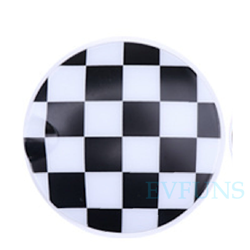 MINI Cooper F55/F56 Fuel Tank Cover Trim – 7 Styles ABS Decorative Cap Black and White Checkered Style Evfuns