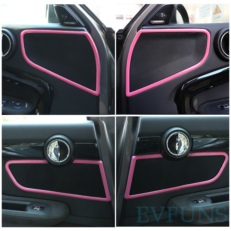 MINI Countryman F60 Door Speaker Ring Trim – Audio Frame Decoration Pink Evfuns