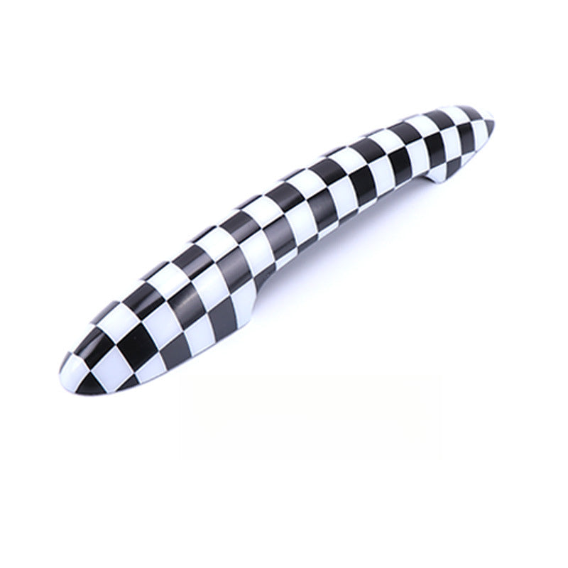 MINI Cooper Door Handle Trim Covers – ONE / Countryman Exterior Styling Black and white grid (one pair) Evfuns