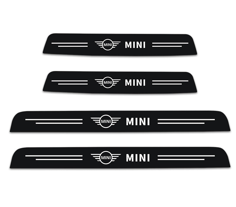 MINI Cooper Door Sill Scuff Plate Stickers | F54 F55 F56 F60 Threshold Trim Mini Label (F60) Four-Pack Evfuns