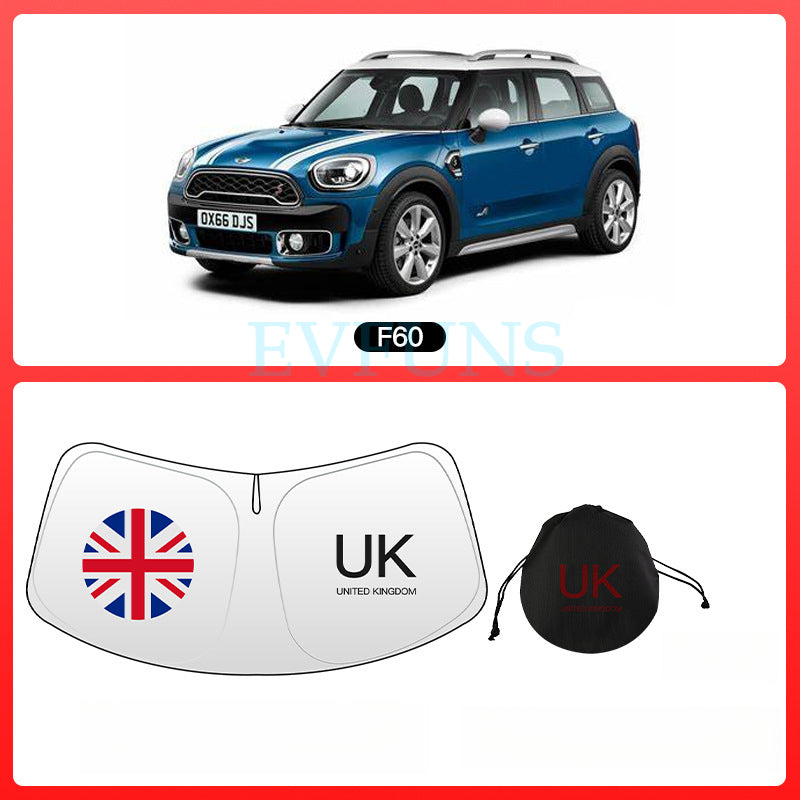 MINI Cooper / Aceman Windshield Sunshade Umbrella – Custom Fit Heat & UV Protection F60 [Redmi]--comes with storage bag