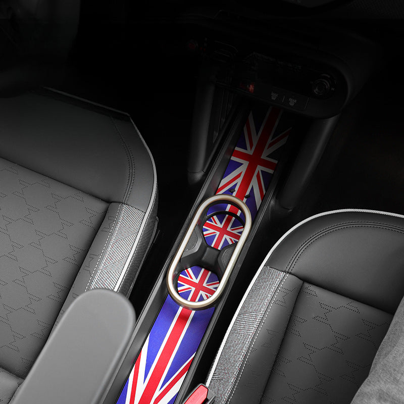 MINI J05 Leather Center Console & Door Slot Mats – Custom Interior Set for EV Models Evfuns