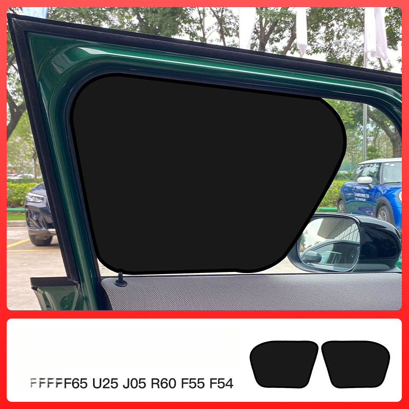 Mini Cooper Summer Sunshade Window Curtain Electrostatic Sunshade [Short Style Pair] Evfuns