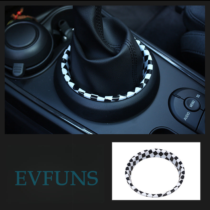 MINI Countryman F60 Air Vent Dashboard Trim – Interior Upgrade [Gearbox] Black and White Checkered Evfuns