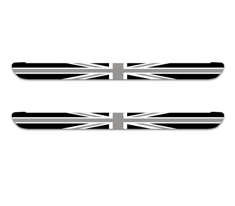 MINI Cooper Door Sill Scuff Plate Stickers | F54 F55 F56 F60 Threshold Trim Gray rice style (F56_F57) two-piece set