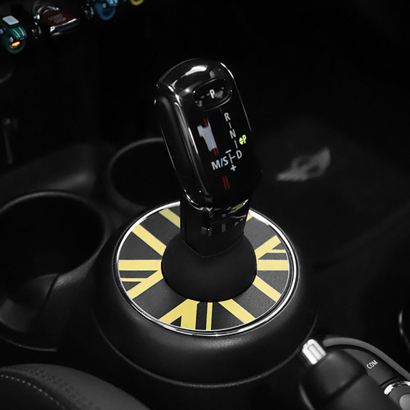 MINI Cooper Gear Shift Dust Cover – Interior Trim Protector 19-Current Model [Gear Dust Cover [Golden Rice Model] Evfuns