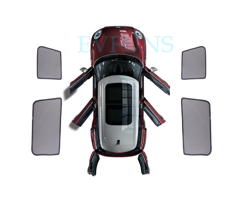 MINI Cooper Sunshade for F54 F55 F60 R60 – Magnetic Side Window Visor Evfuns