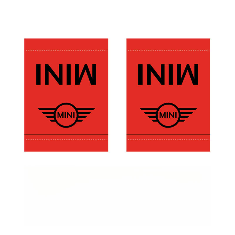 MINI Cooper Creative Label Decals Red Black Letter MINI [Large Size] Pair Set Evfuns