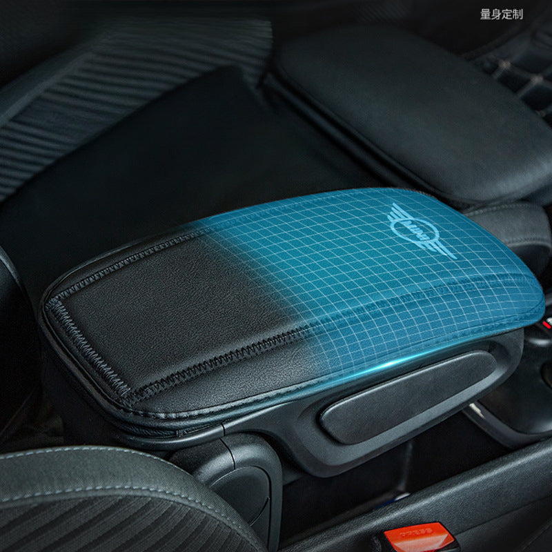 MINI Cooper Armrest Cover – Leather Console Pad for F54/F55/F56 Evfuns