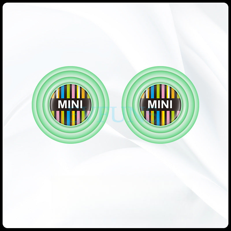 MINI Cooper Door Shock Absorber Pads Car Door Shock Absorber Pads [Rainbow Strips] Glow-in-the-Dark Style (Pair) Evfuns