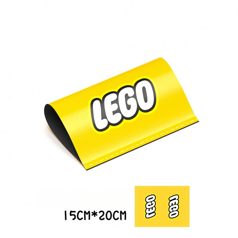 SMART Car Sticker Label – Decorative PVC Adhesive Decal (15*20cm / 8*10cm) Washable Label Sticker - Yellow Lego Evfuns