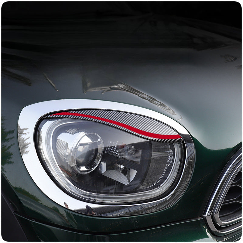 MINI F60 Headlight Eyelid Decoration Kit – Blacked-Out Double Eyelid Style Evfuns