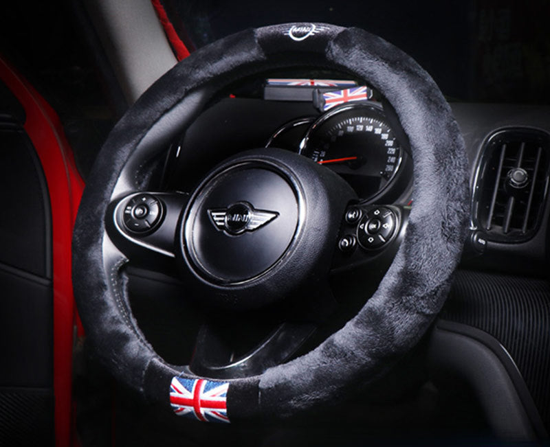 Winter Plush Steering Wheel Cover for MINI Cooper Evfuns