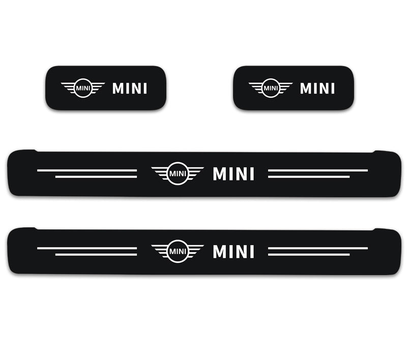 MINI Cooper Door Sill Scuff Plate Stickers | F54 F55 F56 F60 Threshold Trim Mini label (F55_F54) four-piece set Evfuns