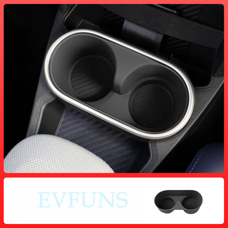 MINI Cooper F65/F66 Center Console Silicone Pad – Interior Protection Mat Central Control Water Cup Slot [Black]