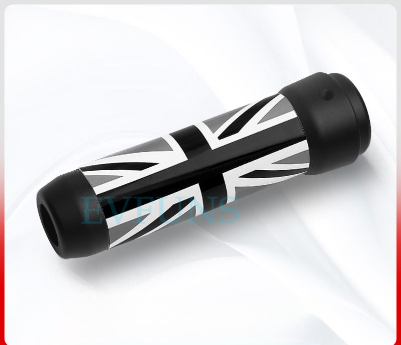MINI Cooper Carbon Fiber Handbrake Cover – F & R Series Alloy Pull Rod F series [Black Gray Rice Flag] Evfuns