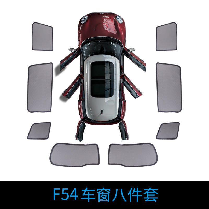 MINI Cooper Sunshade for F54 F55 F60 R60 – Magnetic Side Window Visor F54 front and rear window eight-piece set Evfuns