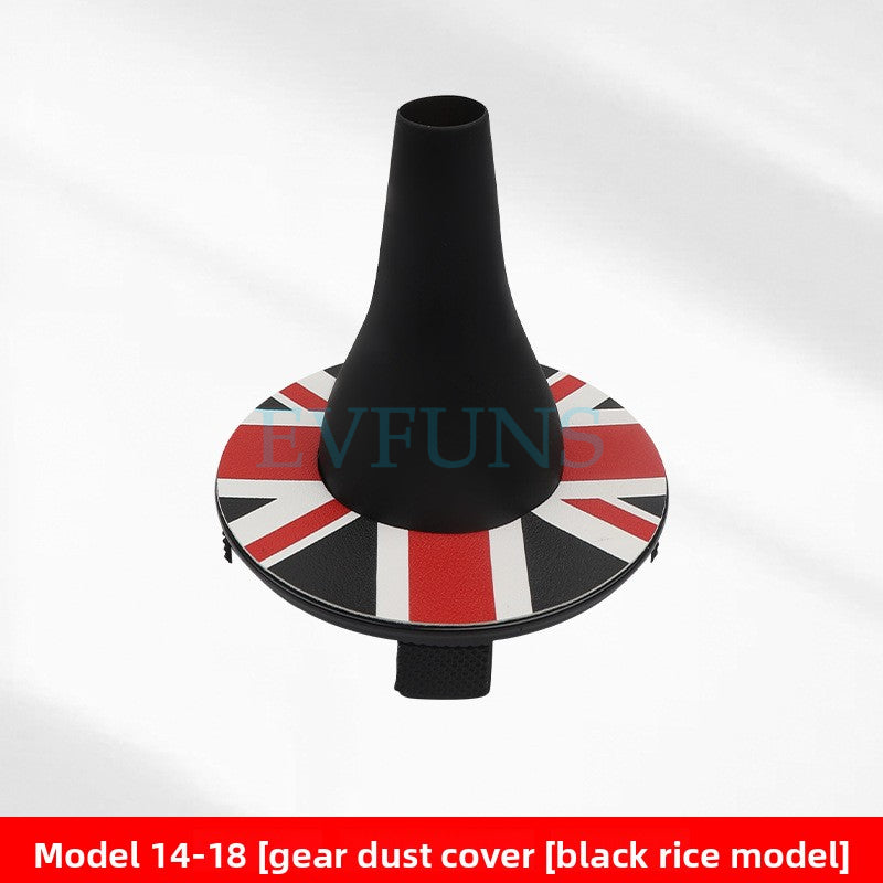 MINI Cooper Gear Shift Dust Cover – Interior Trim Protector 14-18 Models [Gear Dust Cover [Black Rice Model]] Evfuns