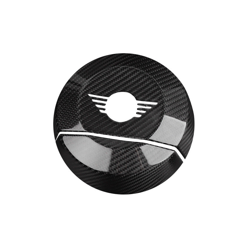 MINI ACEMAN J01 Carbon Fiber Steering Wheel Trim – 2024 Upgrade Carbon Fiber Steering Wheel Airbag Cover (Universal