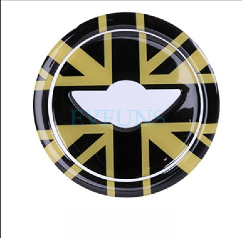 MINI Cooper R56 R60 Steering Wheel 3D Gel Sticker – Dome Emblem Decal Golden Rice Style / as Shown in the Picture Evfuns