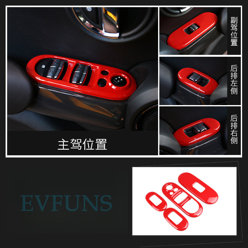 MINI F55 Window Switch Trim Cover Red Evfuns